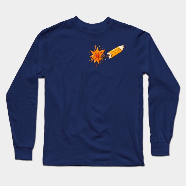 Pencil Boom Long Sleeve T-Shirt by Tania Tania